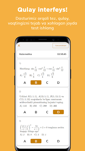 GoTest: Imtihonlar, DTM, Test