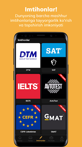 GoTest: Imtihonlar, DTM, Test