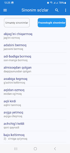Sinonim so'zlar